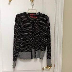 Twin polka-dot sweater set.